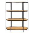 Vita Curved Open Shelving Unit - Natural Wood