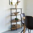 Vita Curved Open Shelving Unit - Natural Wood