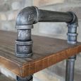 Shelves - Black Metal Pipe - 5 Wooden Shelves