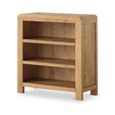 Thurlestone Curved Low Bookcase - Oak