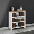 Lundy Bookcase - Low - White Painted