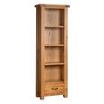 Somer Bookcase - Narrow 1 Drawer - Oak