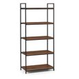 Tribeca Open Tall Shelving Unit - Walnut