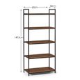 Tribeca Open Tall Shelving Unit - Walnut
