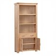 Treviso Tall Bookcase - with Cupboard - Oak