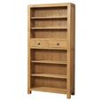 Curve Bookcase - 2 Drawer Tall - Oak