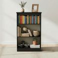 Knightsbridge Bookcase - 2 Shelves - Black Gloss