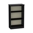 Knightsbridge Bookcase - 2 Shelves - Black Gloss