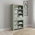 Clearance - Salcombe Bookcase - Large - 1 Drawer - Sage Oak - FSS16586