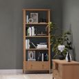 Henley Oak and Rattan Tall Bookcase