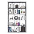 Mauro Shelving Unit - 15 Open - Grey Concrete