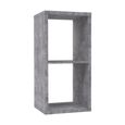 Mauro Shelving Unit - 2 Open - Grey Concrete
