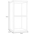 Mauro Shelving Unit - 2 Open - Grey Concrete