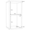 Mauro Shelving Unit - 2 Open - Grey Concrete