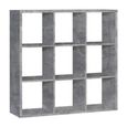 Mauro Shelving Unit - 9 Open - Grey Concrete