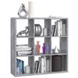 Mauro Shelving Unit - 9 Open - Grey Concrete