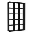 Mauro Shelving Unit - 15 Open - Matt Black