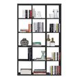 Mauro Shelving Unit - 15 Open - Matt Black