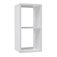 Mauro Shelving Unit - 2 Open - Matt White