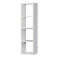 Mauro Shelving Unit - 4 Open - Matt White