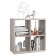 Mauro Shelving Unit - Square - 4 Open - Sand Oak