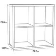 Mauro Shelving Unit - Square - 4 Open - Sand Oak