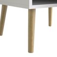 Oslo Bookcase - 1 Door - 2 Drawer - Narrow - White and Oak