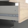 Oslo Bookcase - 1 Door - 2 Drawer - Narrow - White and Oak