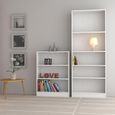 Basic Bookcase - Wide - White