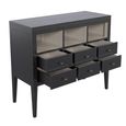 Barwick Bookcase - 6 Drawer - Low - Charcoal