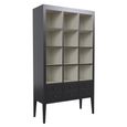 Barwick Bookcase - 6 Drawer - Triple - Charcoal