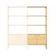Hazlemere Single Bookcase Extension - 2 Door - Matt Lacquered