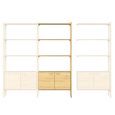 Hazlemere Single Bookcase Extension - 2 Door - Matt Lacquered