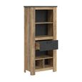 Rapallo Bookcase - 1 Drawer - Oak