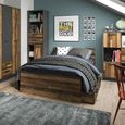 Brooklyn Bookcase - 1 Door - 2 Drawer - Narrow - Rustic