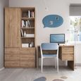 Fribo Bookcase - 3 Drawer - Narrow - Oak