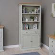 Cotswold Large Bookcase - with Cupboard - Oak and Painted