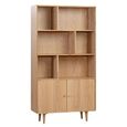 Jenson Oak Bookcase with Cupboard
