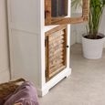 Alfie Display Cabinet - 1 Door - White - Mango Wood