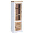 Alfie Display Cabinet - 1 Door - White - Mango Wood