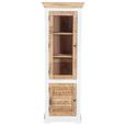 Alfie Display Cabinet - 1 Door - White - Mango Wood