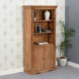 Artwork Carved Bookcase -2 Door - Mango Wood