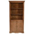 Artwork Carved Bookcase -2 Door - Mango Wood