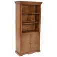 Artwork Carved Bookcase -2 Door - Mango Wood