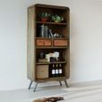 Aspen Bookcase - 2 Drawer - Large - Industrial - Reclaimed Wood