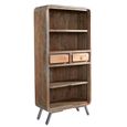 Aspen Bookcase - 2 Drawer - Large - Industrial - Reclaimed Wood