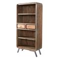 Aspen Bookcase - 2 Drawer - Large - Industrial - Reclaimed Wood