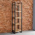 Cosmo Shelving Unit - Narrow - Industrial Style - Wooden and Metal