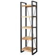 Cosmo Shelving Unit - Narrow - Industrial Style - Wooden and Metal