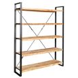 Cosmo Shelving Unit - Wide - Industrial Style - Wooden and Metal